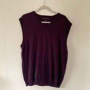 Linea Uomo Men's V-Neck Sweater - Purple